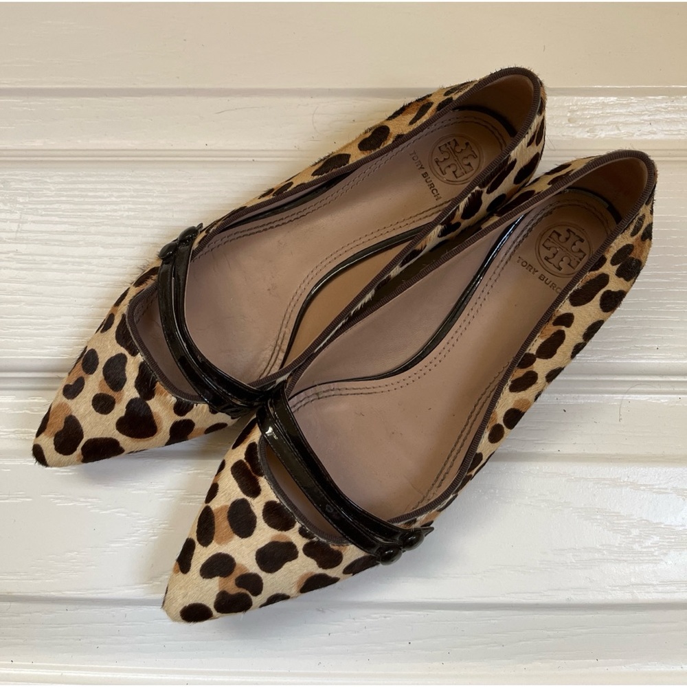 Tory Burch Calf Hair Carla Flats Cheetah Print Women’s Size 7
